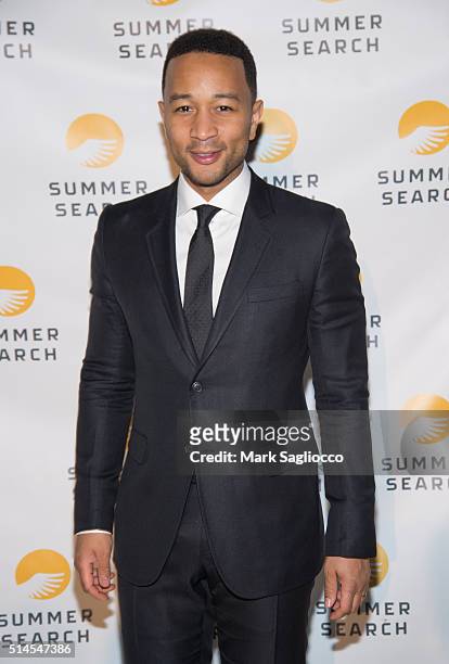 John Legend attends the Summer Search Honors Musician John Legend at NYC 2016 Leadership Gala at Cipriani 42nd Street on March 9, 2016 in New York...