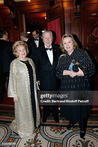 Bernadette Chirac, Bruno Roger and Maryvonne Pinault attend the Arop Charity Gala At the Opera Garnier under the auspices of Madam Maryvonne Pinault...