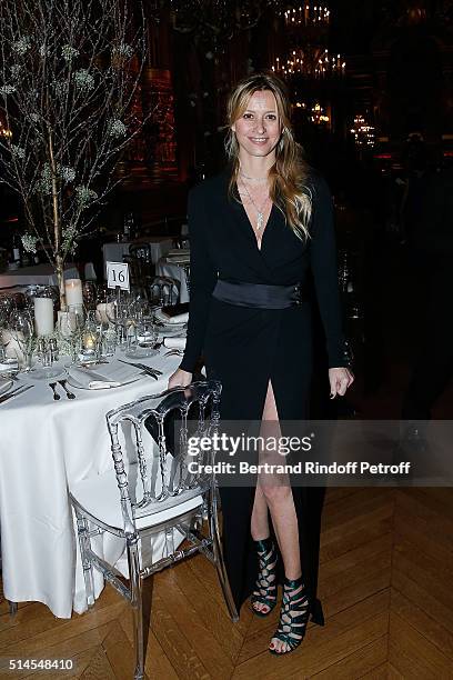 Sarah Lavoine attends the Arop Charity Gala At the Opera Garnier under the auspices of Madam Maryvonne Pinault on March 9, 2016 in Paris, France.