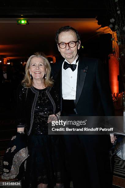Agnes Schweitzer and Louis Schweitzer attend the Arop Charity Gala At the Opera Garnier under the auspices of Madam Maryvonne Pinault on March 9,...