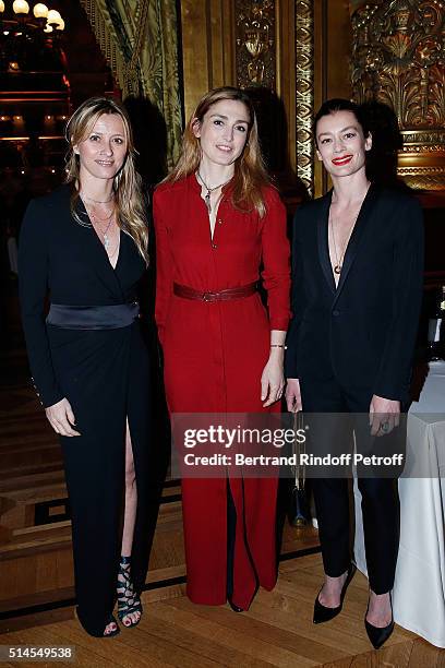 Sarah Lavoine, Julie Gayet and Aurelie Dupont attend the Arop Charity Gala At the Opera Garnier under the auspices of Madam Maryvonne Pinault on...