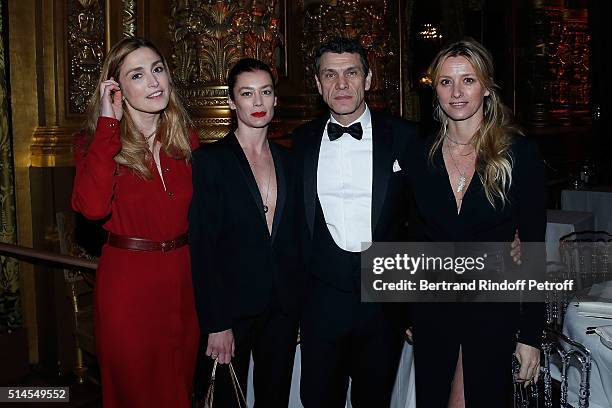 Julie Gayet, Aurelie Dupont, Marc Lavoine and Sarah Lavoine attend the Arop Charity Gala At the Opera Garnier under the auspices of Madam Maryvonne...