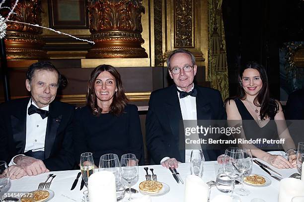 Louis Schweitzer, Laurence Katche, Renaud Donnadieu de Vabres and Sonya Yoncheva attend the Arop Charity Gala At the Opera Garnier under the auspices...