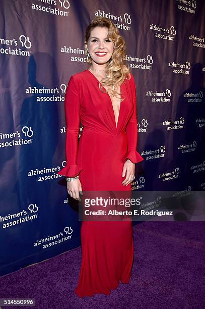 Singer-songwriter Grace Potter attends the 24th and final "A Night at Sardi's" to benefit the Alzheimer's Association at The Beverly Hilton Hotel on...