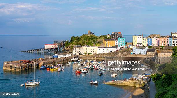 harbour, tenby - tenby wales stock pictures, royalty-free photos & images