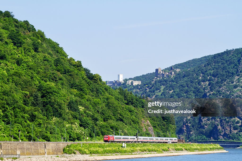 Intercity  passing Rhine