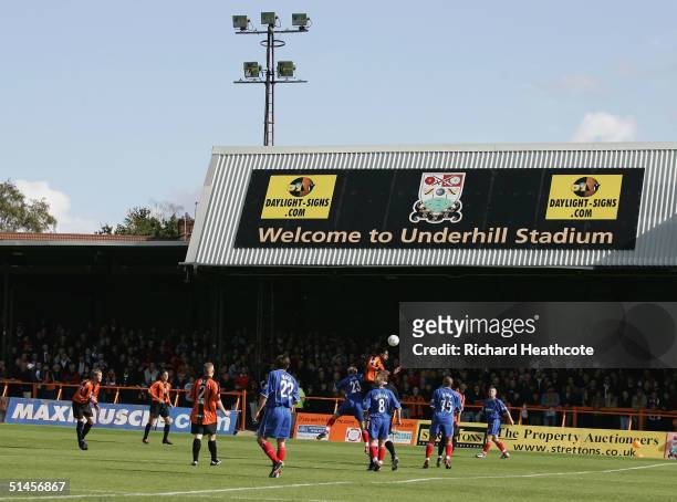 General View of the Nationwide Conference match between Barnet and Dagenham and Redbridge at Underhill Stadium on October 9, 2004 in London, England.