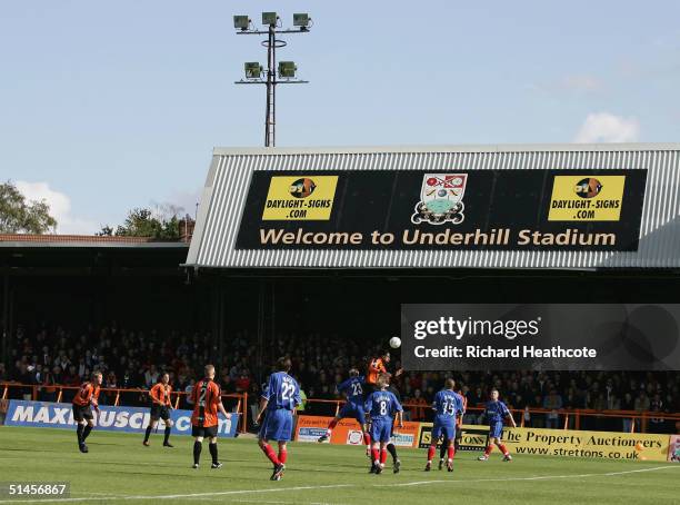 General View of the Nationwide Conference match between Barnet and Dagenham and Redbridge at Underhill Stadium on October 9, 2004 in London, England.