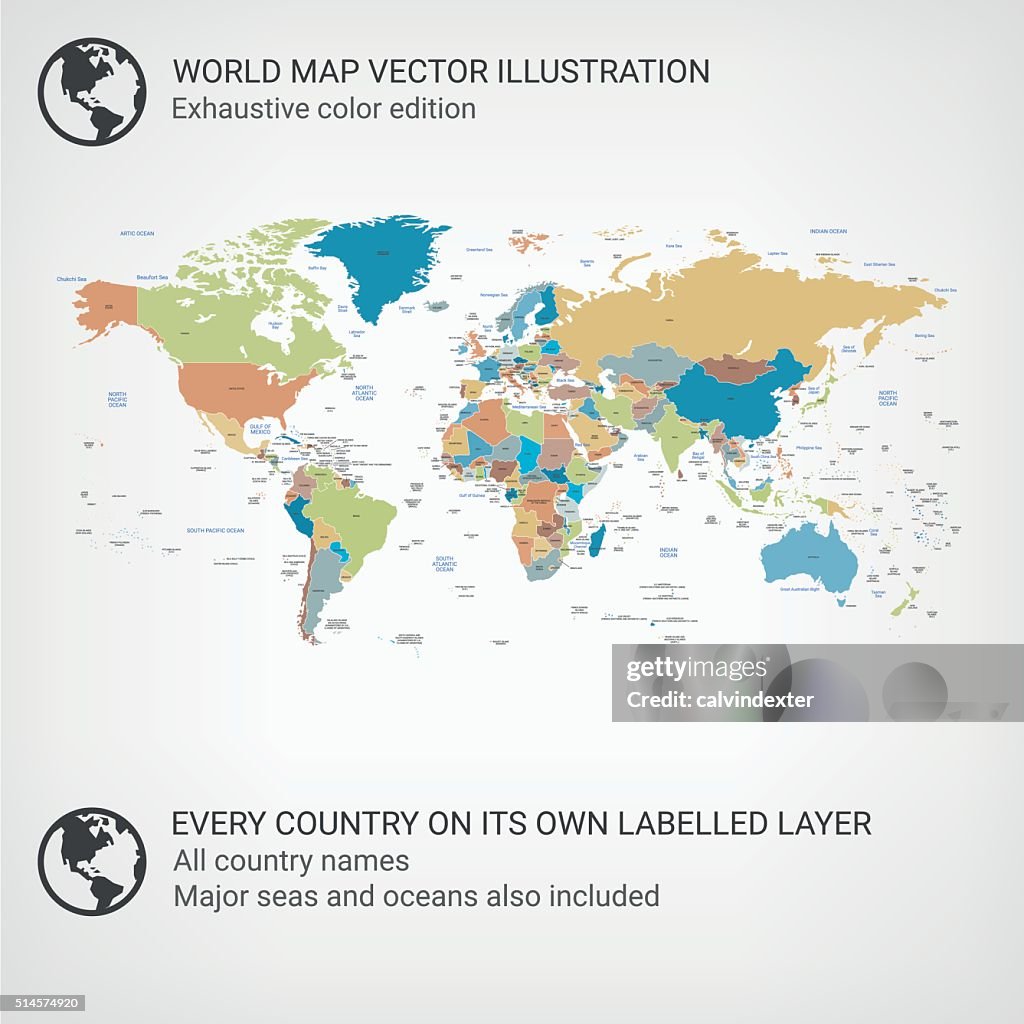 World Map color edition