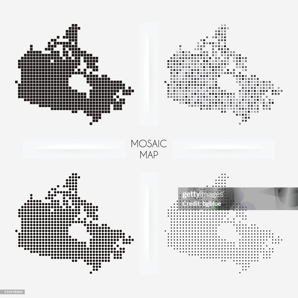 Canada maps - Mosaic squarred and dotted