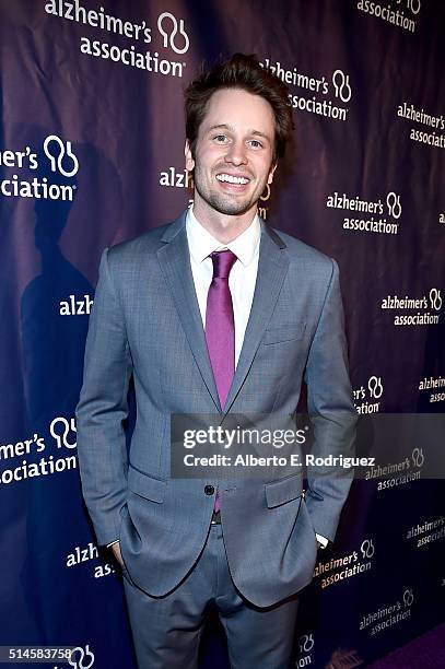 Actor Tyler Ritter attends the 24th and final "A Night at Sardi's" to benefit the Alzheimer's Association at The Beverly Hilton Hotel on March 9,...