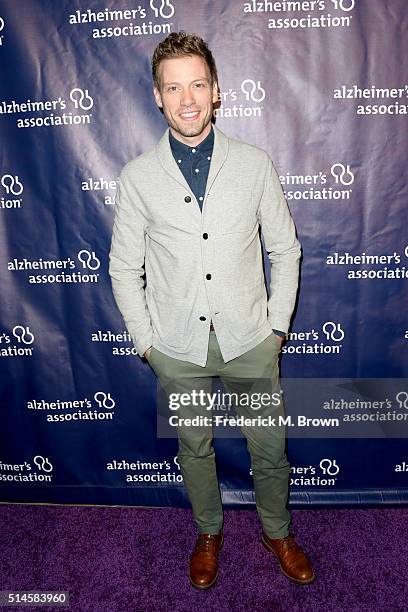 Actor Barrett Foa attends the 24th and final "A Night at Sardi's" to benefit the Alzheimer's Association at The Beverly Hilton Hotel on March 9, 2016...