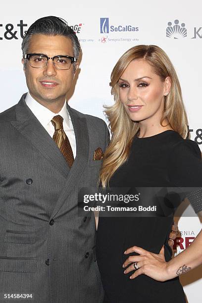 Actors Jaime Camil and Heidi Balvanera attend the California Fire Foundation 2016 Gala at Avalon Hollywood on March 9, 2016 in Los Angeles,...