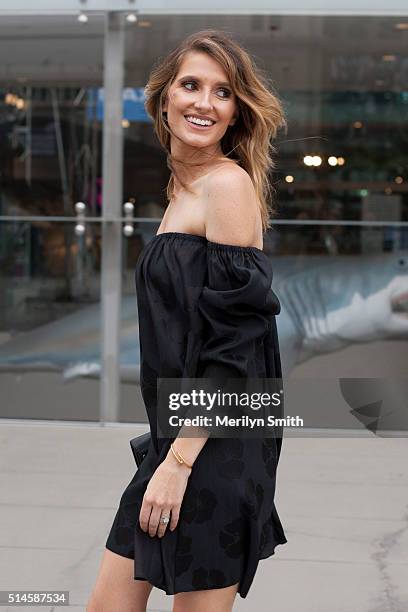 Fashion Blogger and TV Personality Kate Waterhouse wearing a Georgia Alice dress and Proenza Schouler bag during the 2016 Melbourne Fashion Festival...