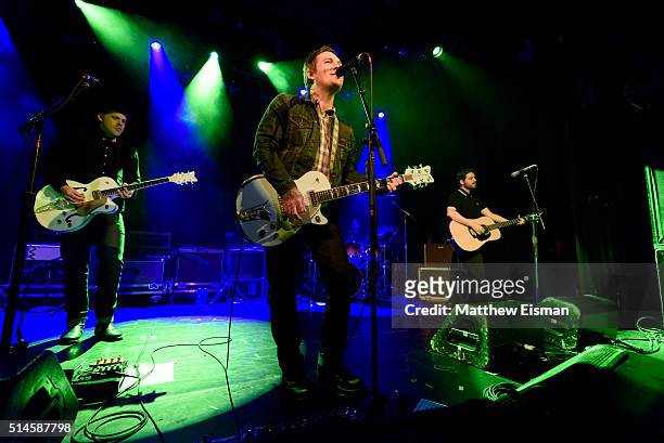 Brian Fallon performs live on stage at Irving Plaza on March 9, 2016 in New York City.
