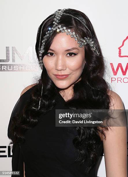 Singer Manika attends the preview event of TLC Network's "Global Beauty Masters" Season 2 at Christopher Guy West Hollywood Showroom on March 9, 2016...