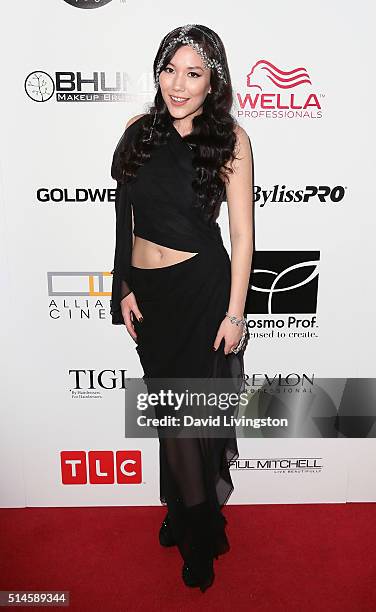 Singer Manika attends the preview event of TLC Network's "Global Beauty Masters" Season 2 at Christopher Guy West Hollywood Showroom on March 9, 2016...