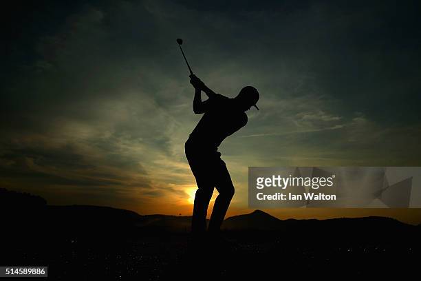 Oliver Fisher of England in action during the first round of the 2016 True Thailand Classic at Black Mountain Golf Club on March 10, 2016 in Hua Hin,...