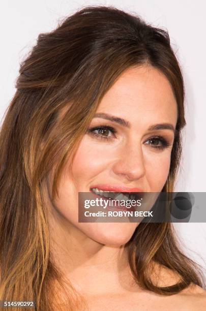 Actress Jennifer Garner attends the Los Angeles premiere of Miracles From Heaven, March 9 at the Arclight Cinema in Hollywood, California. / AFP /...