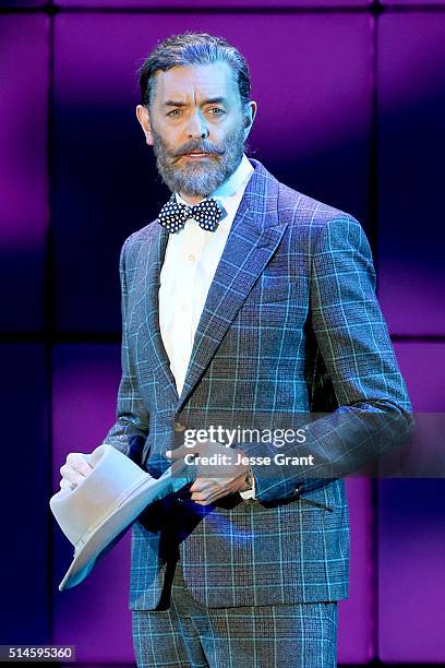 Actor Timothy Omundson performs onstage during the 24th and final "A Night at Sardi's" to benefit the Alzheimer's Association at The Beverly Hilton...