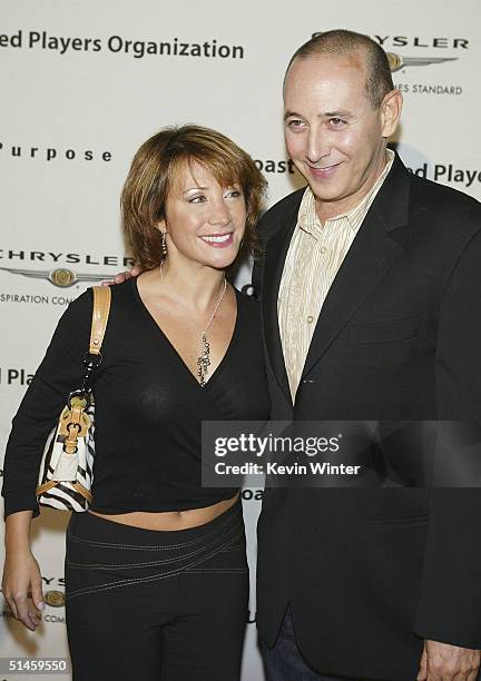 Actors Cheri Oteri and Paul Rubens arrive at Penny Marshall's birthday party to benefit Life on Purpose Foundation and West Coast NBA Retired Players...