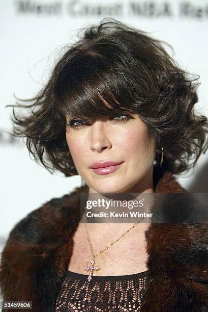 Actress Lara Flynn Boyle arrives at Penny Marshall's birthday party to benefit Life on Purpose Foundation and West Coast NBA Retired Players...