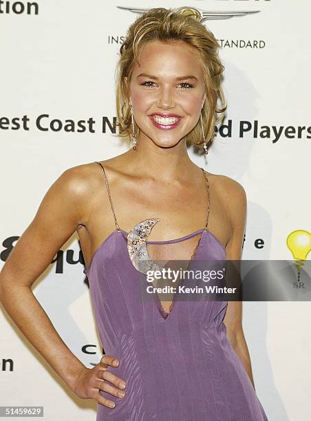 Actress Arielle Kebbel arrives at Penny Marshall's birthday party to benefit Life on Purpose Foundation and West Coast NBA Retired Players...