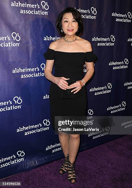 Connie Chung attends the 2016 Alzheimer's Association's "A Night At Sardi's" at The Beverly Hilton Hotel on March 9, 2016 in Beverly Hills,...