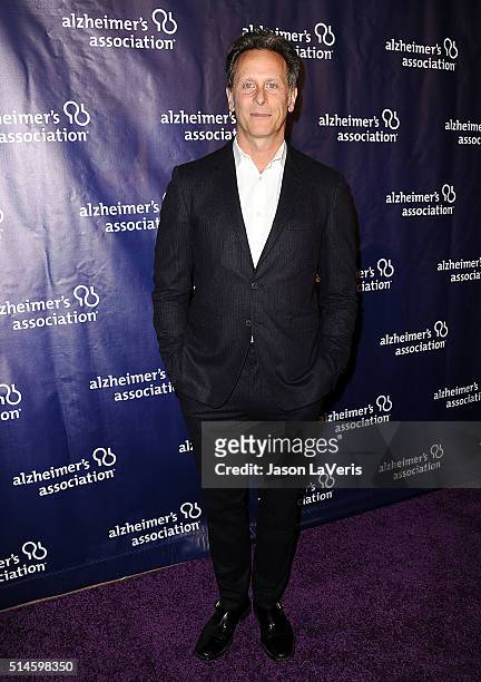 Actor Steven Weber attends the 2016 Alzheimer's Association's "A Night At Sardi's" at The Beverly Hilton Hotel on March 9, 2016 in Beverly Hills,...