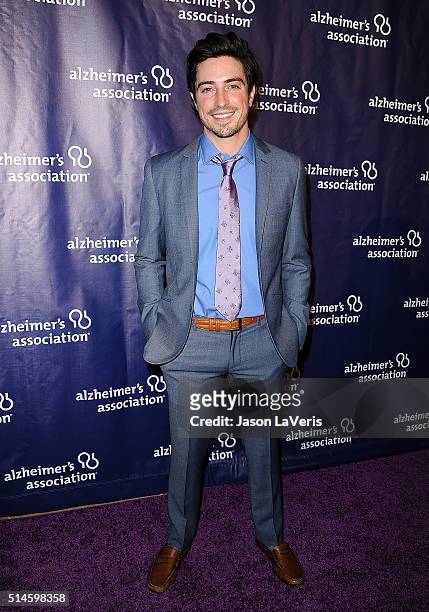 Actor Ben Feldman attends the 2016 Alzheimer's Association's "A Night At Sardi's" at The Beverly Hilton Hotel on March 9, 2016 in Beverly Hills,...