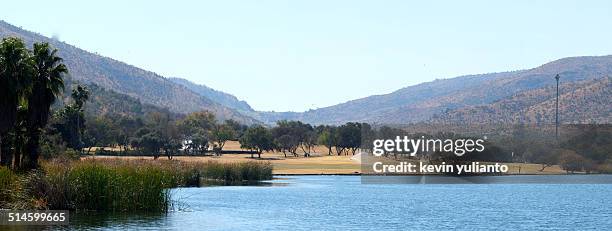 golf course at sun city - sun city south africa photos et images de collection