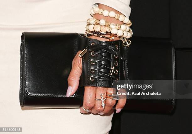 Reality TV Personality Nicole Murphy ,Handbag Detail, attends the preview event of TLC Network's "Global Beauty Masters" season 2 at Christopher Guy...