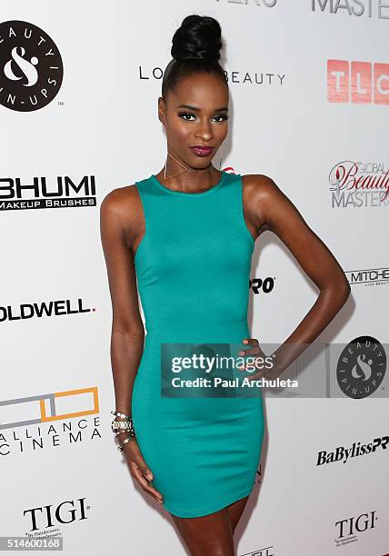 Fashion Model / Reality TV Personality Krista White attends the preview event of TLC Network's "Global Beauty Masters" season 2 at Christopher Guy...