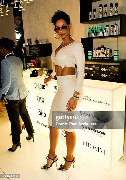 Reality TV Personality Nicole Murphy attends the preview event of TLC Network's "Global Beauty Masters" season 2 at Christopher Guy West Hollywood...