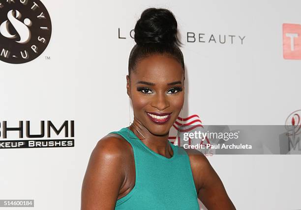 Fashion Model / Reality TV Personality Krista White attends the preview event of TLC Network's "Global Beauty Masters" season 2 at Christopher Guy...