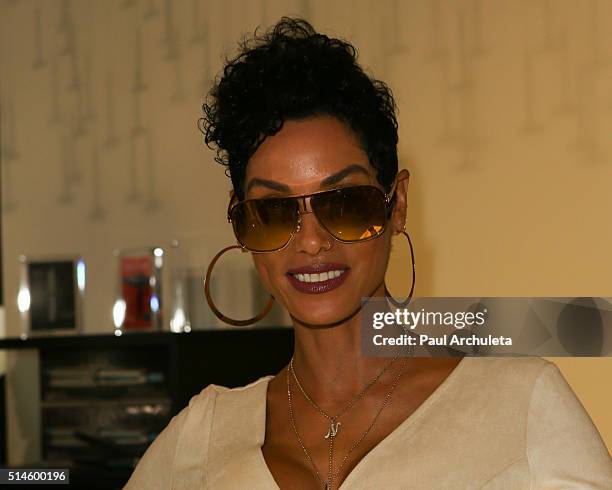 Reality TV Personality Nicole Murphy attends the preview event of TLC Network's "Global Beauty Masters" season 2 at Christopher Guy West Hollywood...