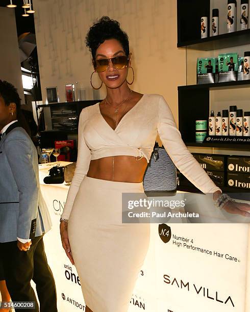 Reality TV Personality Nicole Murphy attends the preview event of TLC Network's "Global Beauty Masters" season 2 at Christopher Guy West Hollywood...