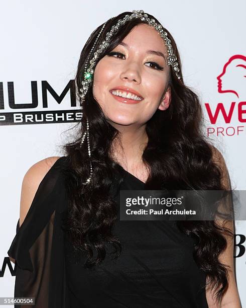 Singer Manika attends the preview event of TLC Network's "Global Beauty Masters" season 2 at Christopher Guy West Hollywood Showroom on March 9, 2016...