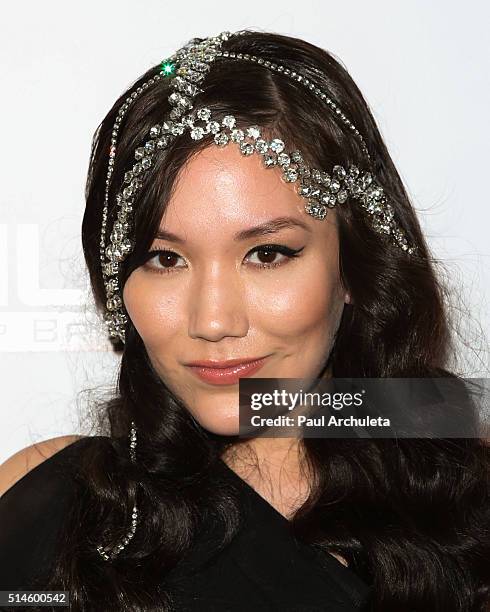 Singer Manika attends the preview event of TLC Network's "Global Beauty Masters" season 2 at Christopher Guy West Hollywood Showroom on March 9, 2016...