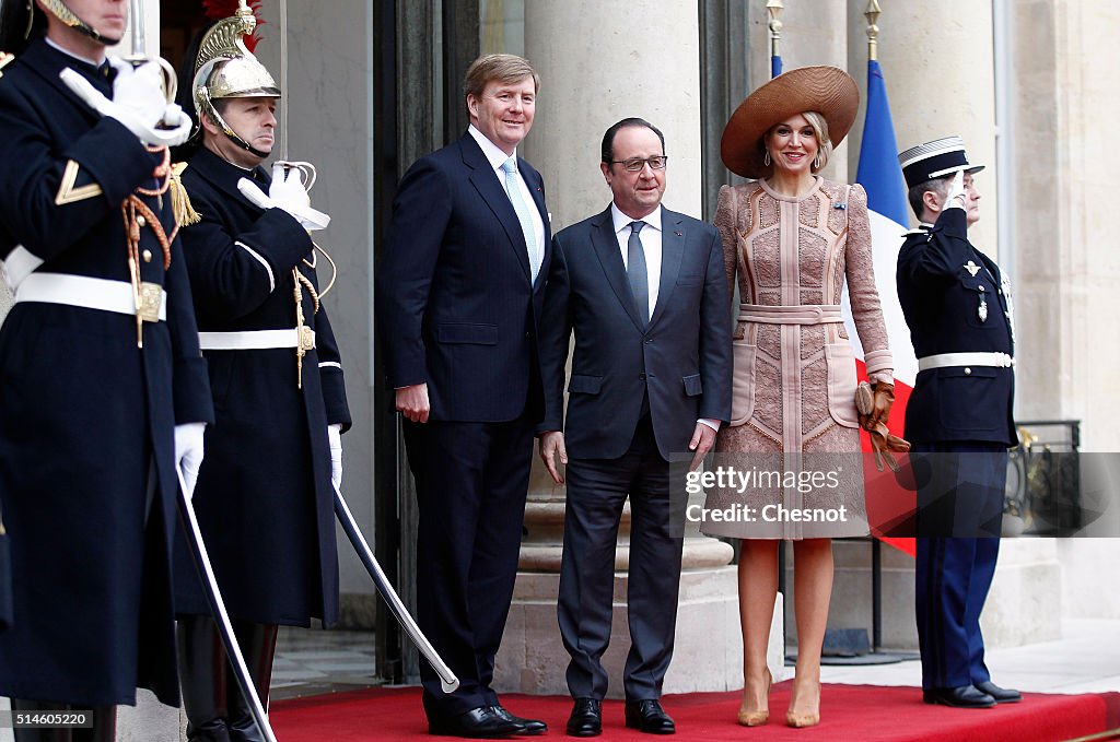 King Willem-Alexander of the Netherlands and Queen Maxima on Official Two days State Visit in Paris  : Day One