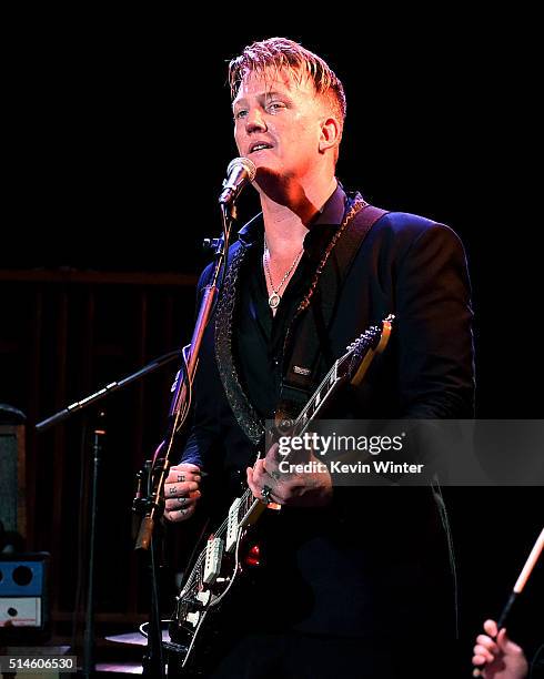 Musician Josh Homme performs at the Teragram Ballroom for The Post Pop Depression Tour on March 9, 2016 in Los Angeles, California.