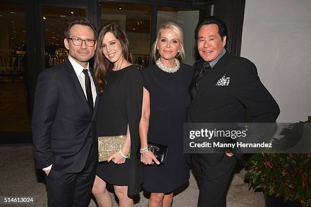 Christian and Brittany Slater with Kathleen McCrone Newton and Wayne Newton attends Destination Fashion 2016 to benefit The Buoniconti Fund to Cure...