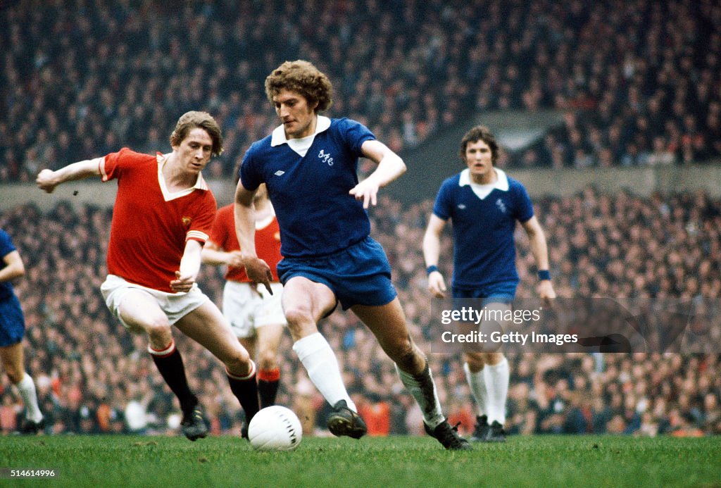 Manchester United v Everton League Division One 1976