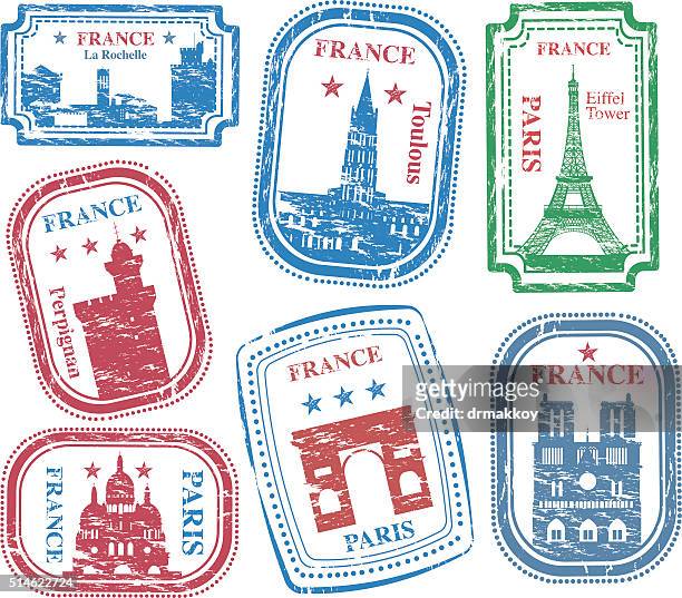 フランス stamps - 大聖堂点のイラスト素材／クリップアート素材／マンガ素材／アイコン素材
