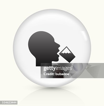 Drinking Water icon on white round vector button Drinking Water icon on white round vector button
