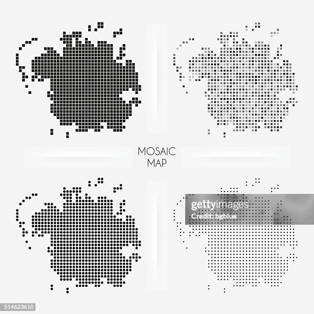 ilustrações, clipart, desenhos animados e ícones de micronésia mapas-mosaic squarred e pontilhado - palikir