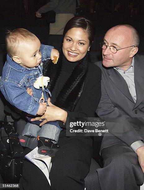 Phil Collins and his family attend the opening of the Walt Disney Studios in Disneyland Paris on March 15, 2002 in Paris.