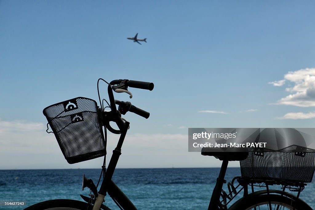 Bicycle at seashore