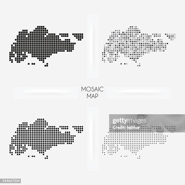 ilustraciones, imágenes clip art, dibujos animados e iconos de stock de singapur mapas-mosaico squarred y salpicado - península