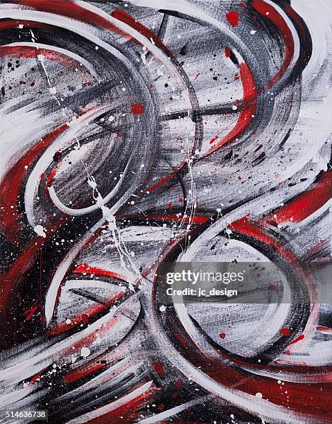 abstract painting - red and gray background stock illustrations